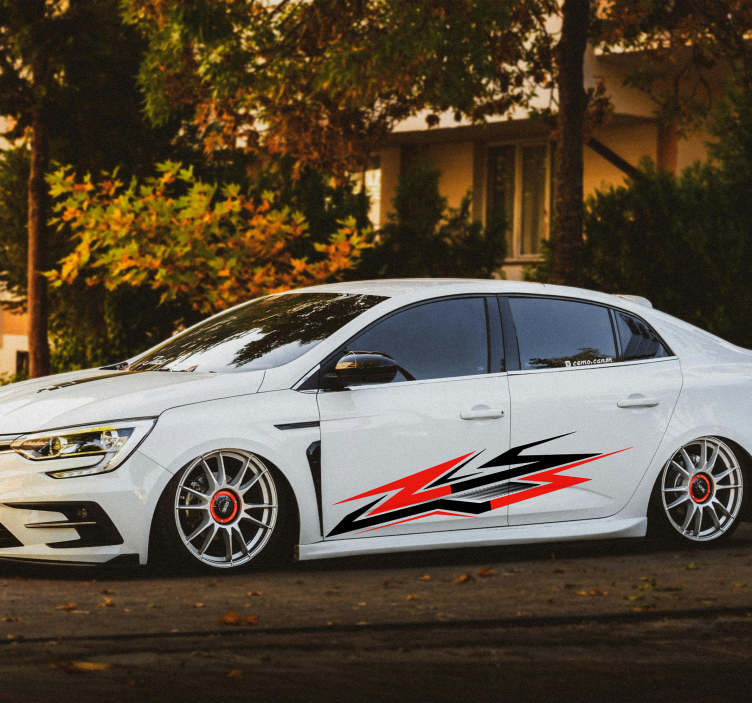 Tofarvet sideløbsstil klistermærke til bil - TenStickers