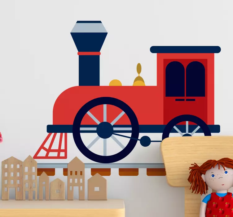 Togspor pige vægmaleri - TenStickers