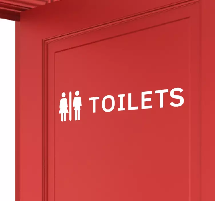 Toilet klistermærke vinyl tegn - TenStickers