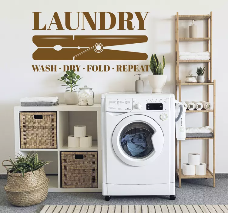 Tøjklemme til tøj hjem klistermærke - TenStickers