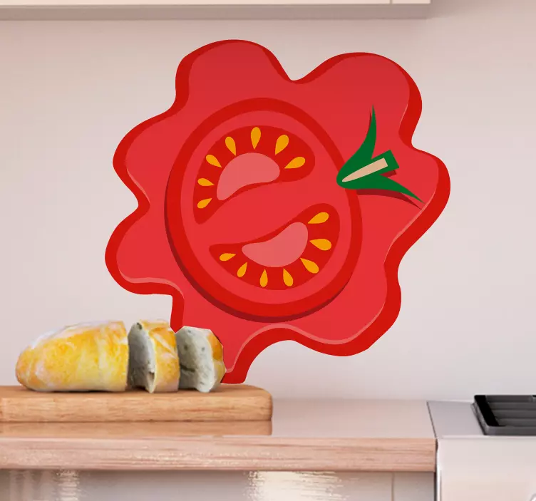 Tomatskive-emblem mad klistermærke - TenStickers