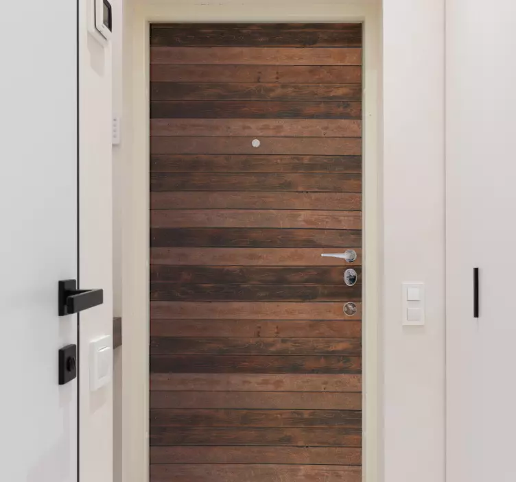 Trædør finish klistermærke til dør - TenStickers