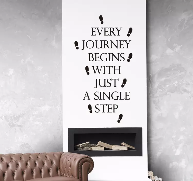 Trapsticker hver rejse motiverende klistermærke - TenStickers