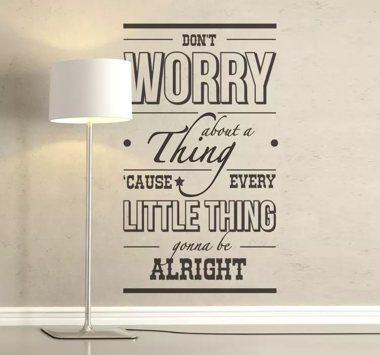 Tre små fugle bob marley vægklistermærke - TenStickers