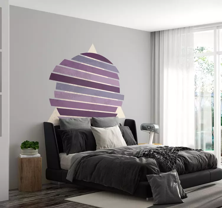 Trekant med geometrisk cirkel wallsticker - TenStickers