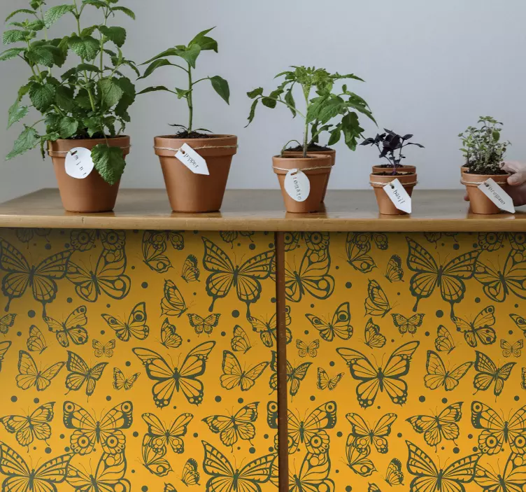Trendy sommerfugle mønster møbler klistermærke - TenStickers