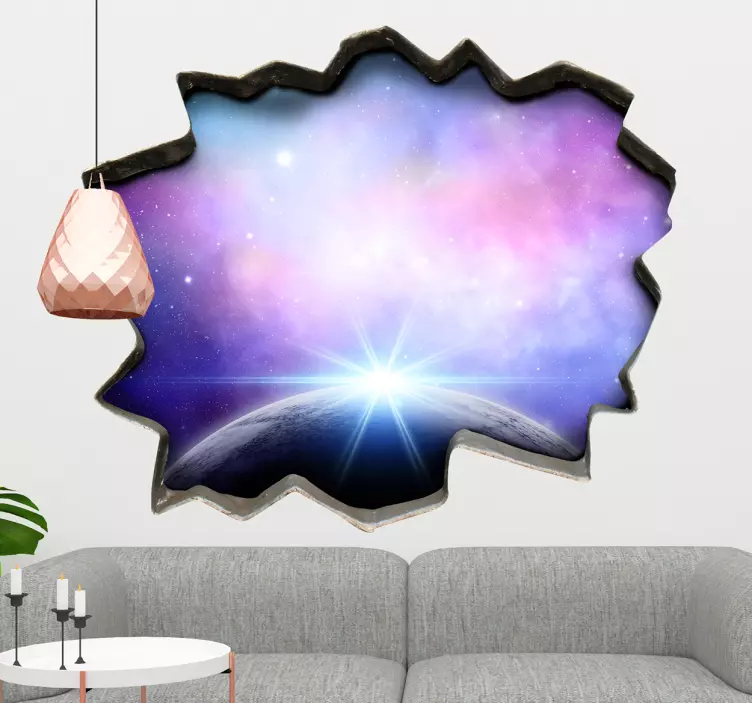 Udsigt til kosmos wallsticker - TenStickers