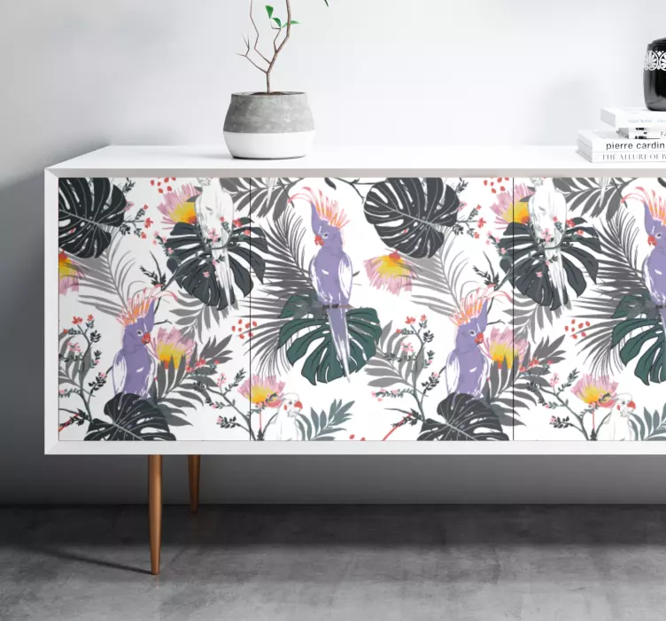 Tropisk kakadue-print wallsticker dyr - TenStickers