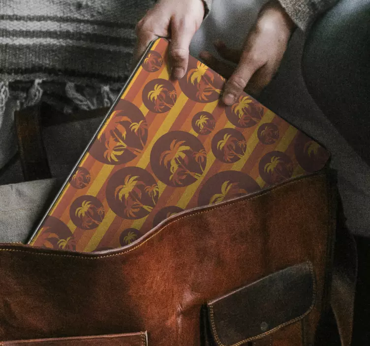 Tropisk palme mønster klistermærke til bærbar - TenStickers