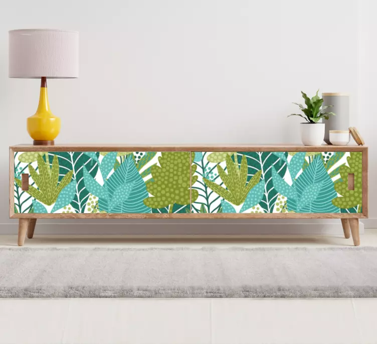 Tropisk boho blade design møbler klistermærke - TenStickers