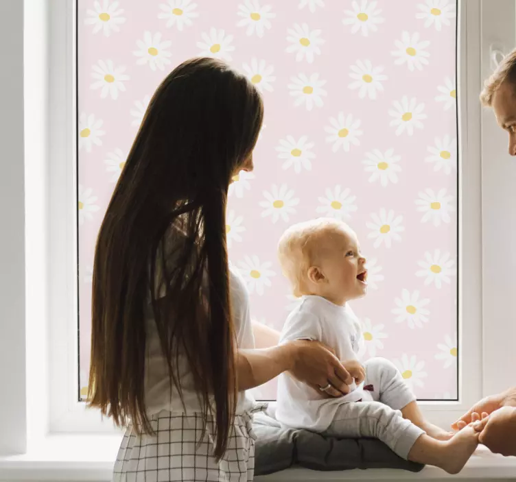 Tusindfryd blomstermønster klistermærker til vinduer - TenStickers