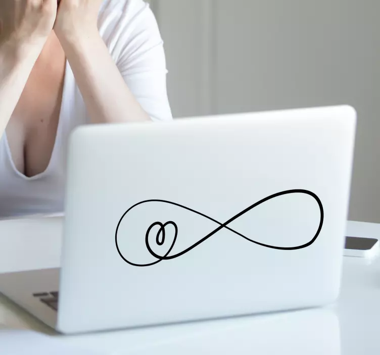 Uendelig kærlighed bærbar pc-klistermærke - TenStickers