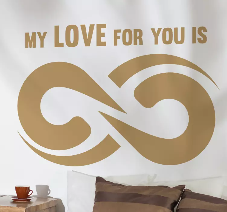 Uendeligt klistermærke symbol, my love - TenStickers