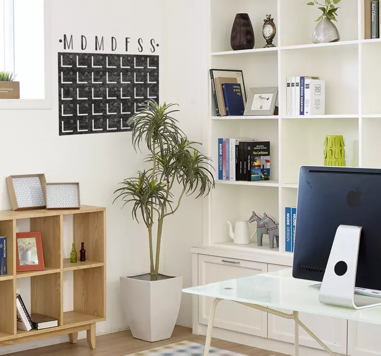 Ugedagskalender tavle klistermærke - TenStickers