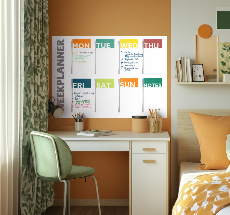 Ugentlig plan da og skriv på klistermærket - TenStickers