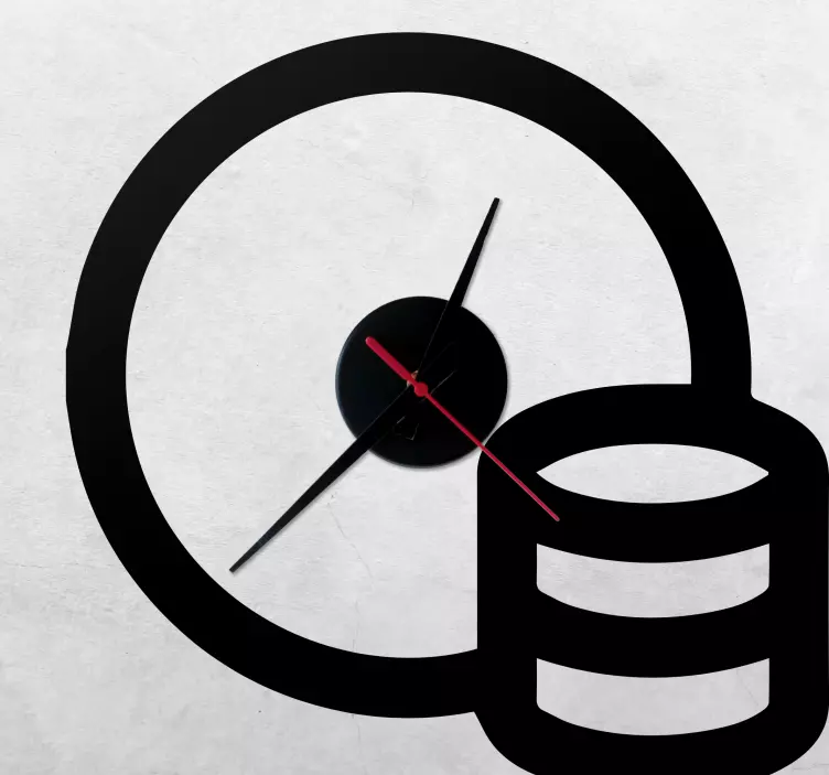 Ensfarvet design med mønter klistermærke ur - TenStickers