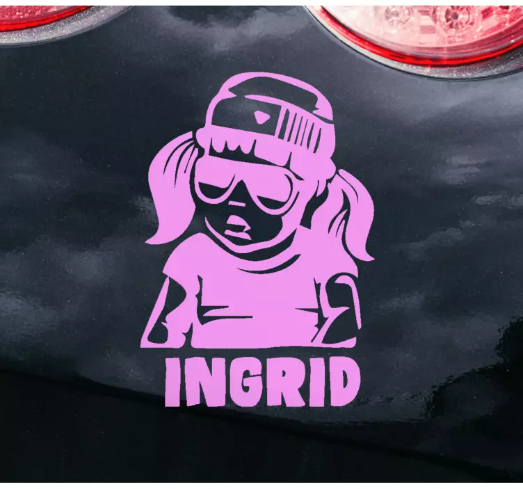 Urban baby pige baby om bord klistermærke - TenStickers