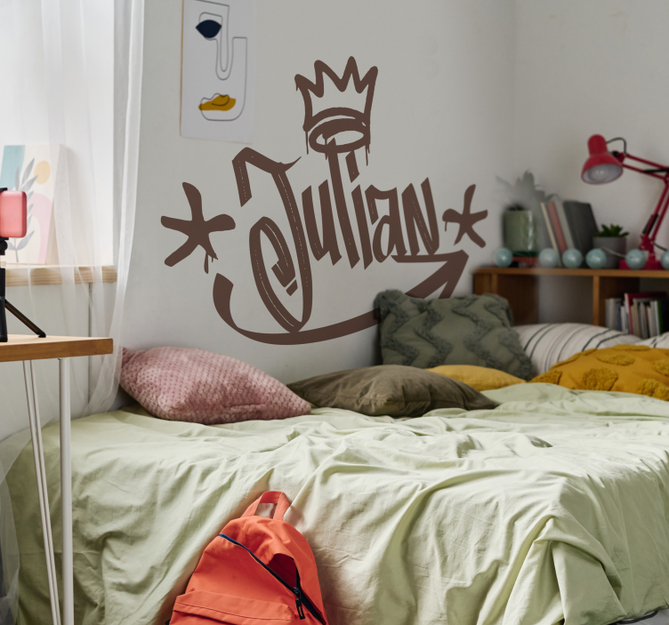 Urban monocolor navnUrban monokrom navn teenager wallsticker - TenStickers