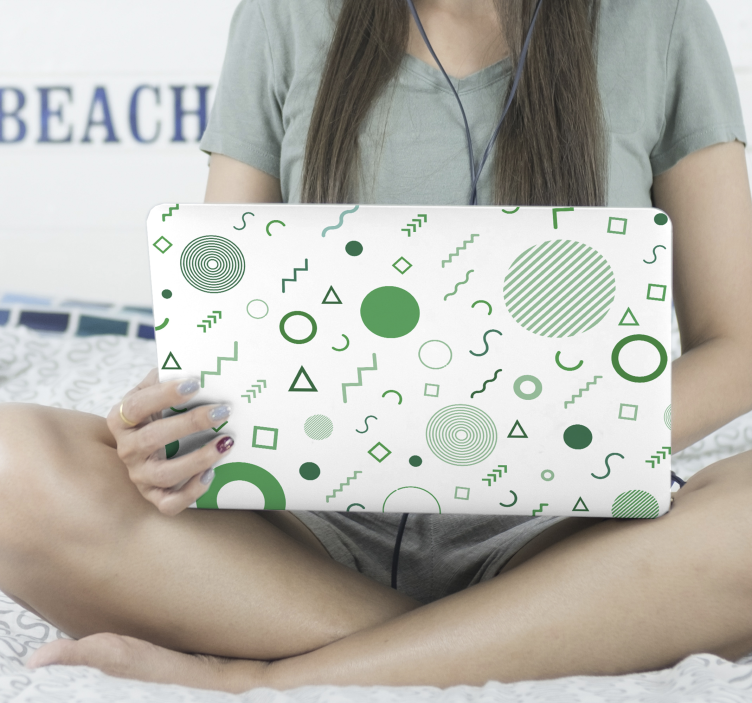 Uregelmæssige memphis-former til bærbar hud - TenStickers