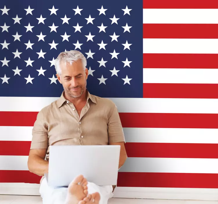 Usa flag klistermærke - TenStickers
