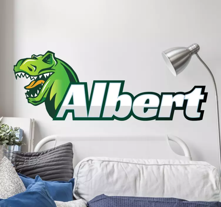Personlig dinosaur wallsticker - TenStickers