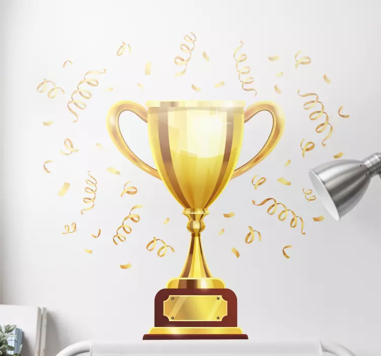 Trofæ og konfetti vægmærkat - TenStickers