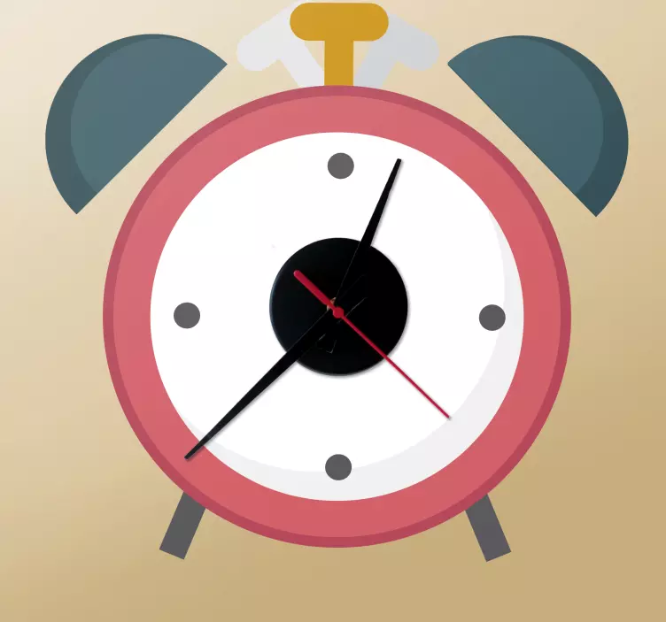 Klassisk alarmdesign klistermærke ur - TenStickers