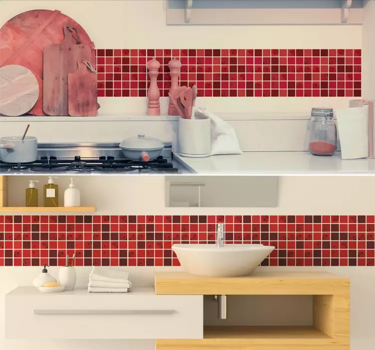 Valmue mosaik fliser klistermærke - TenStickers