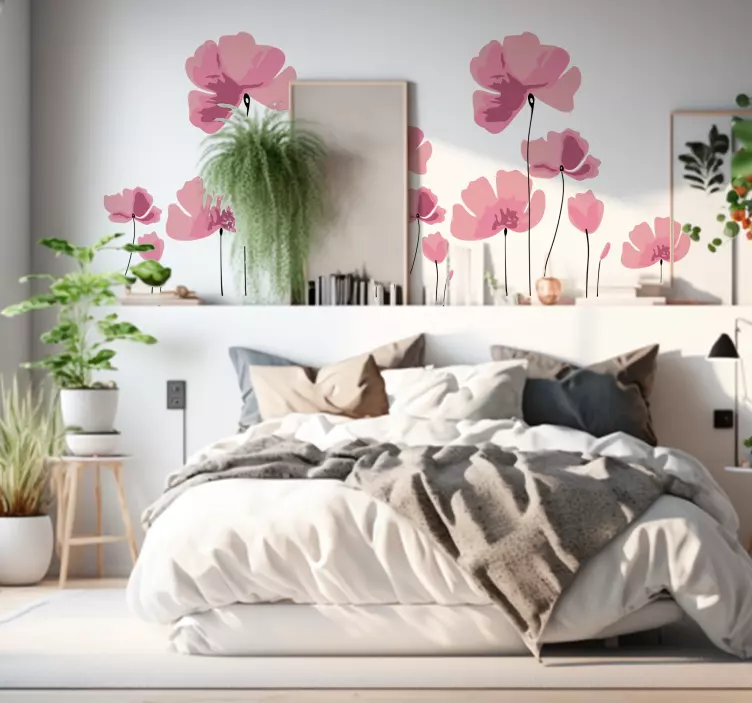 Valmuer wallsticker blomster - TenStickers