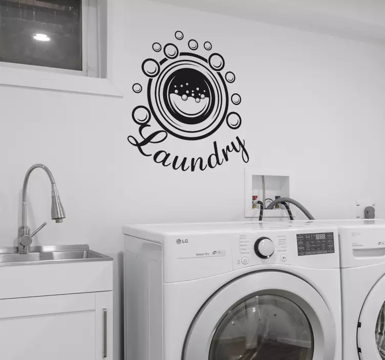 Vasketøjsbobler hjem sticker - TenStickers