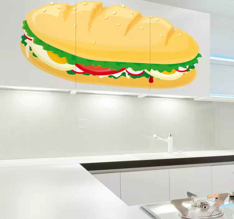 Veggie-sandwich-klistermærke - TenStickers