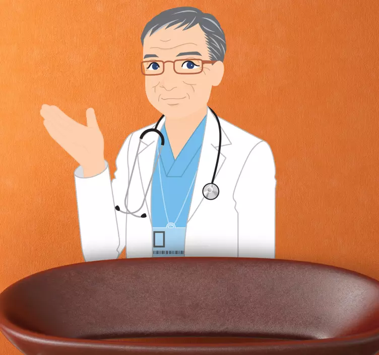 Venlig lægeillustration mode klistermærke - TenStickers