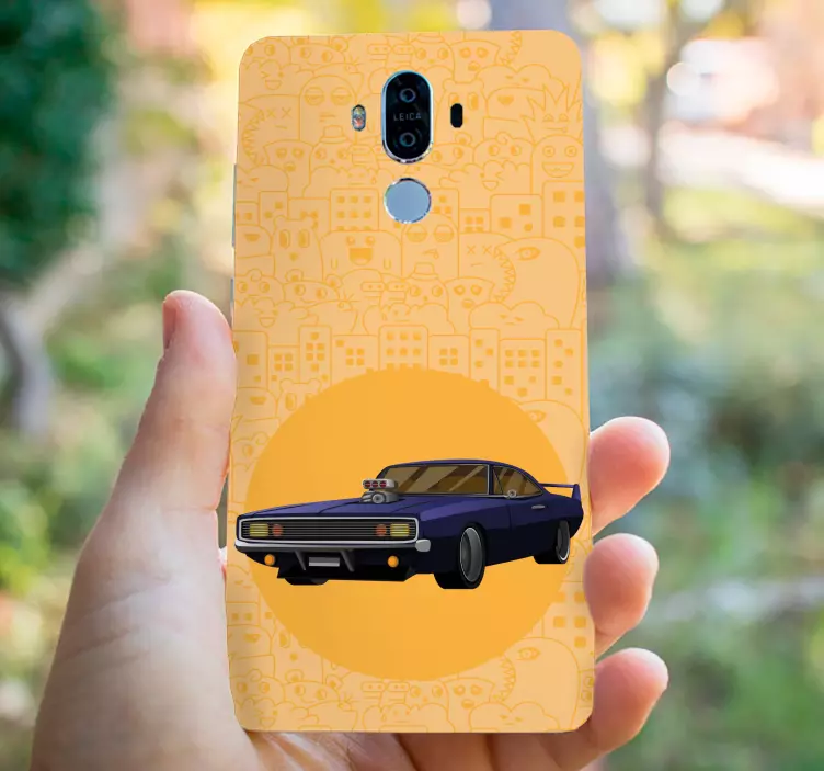 Vintage racerløbsdesign Huawei klistermærke - TenStickers