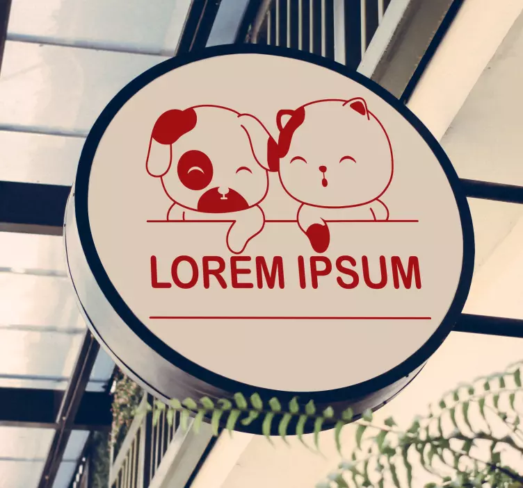 Veterinær udstillingsvindue klistermærke - TenStickers