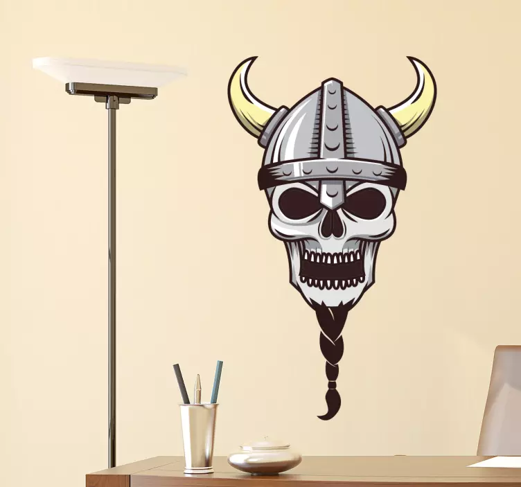 Vikinge kranie wallsticker - TenStickers