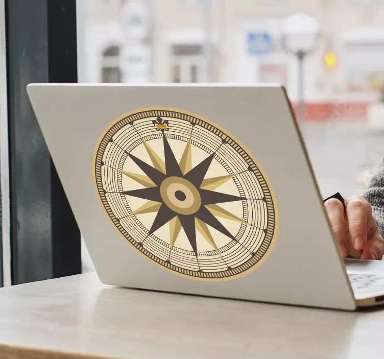 Klistermærke med vindroske bærbare computere - TenStickers