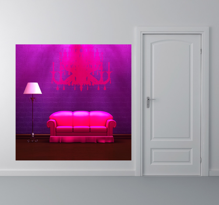 Vinilo decorativo sofa og lámpara stue wallsticker - TenStickers