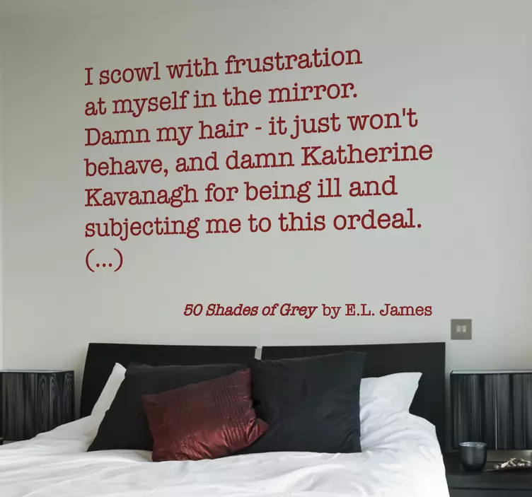 Vinilo texto 50 nuancer af grå wallsticker dyr - TenStickers