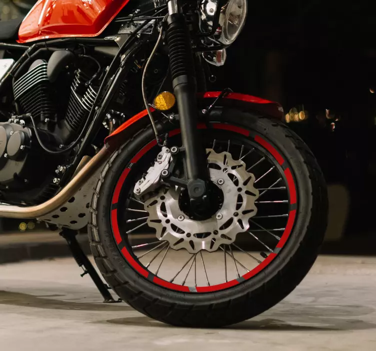 Ensfarvede fælge motorcykelklistermærke - TenStickers