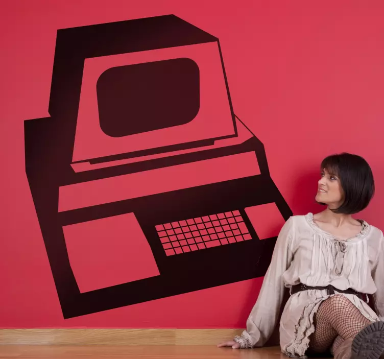 Vintage computerkunst wallsticker dyr - TenStickers