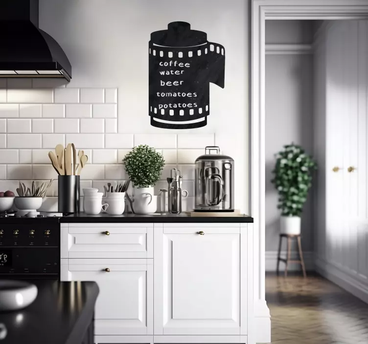 Vintage Fotografi Sort Tavle retro klistermærke - TenStickers