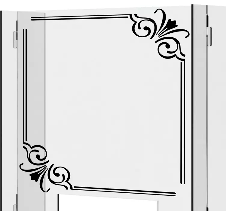 Vintage kant vindue klistermærke - TenStickers