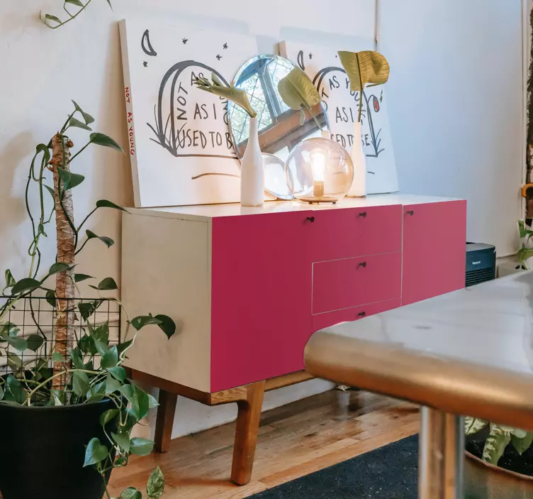 Viva magenta selvklæbende folie til møbler - TenStickers