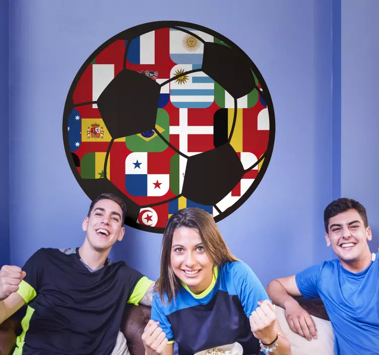 Vm fodboldklistermærke - TenStickers