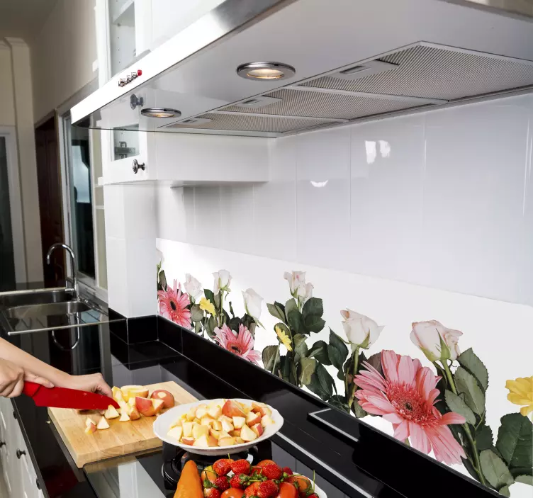 Wall sticker blomster til køkken - TenStickers