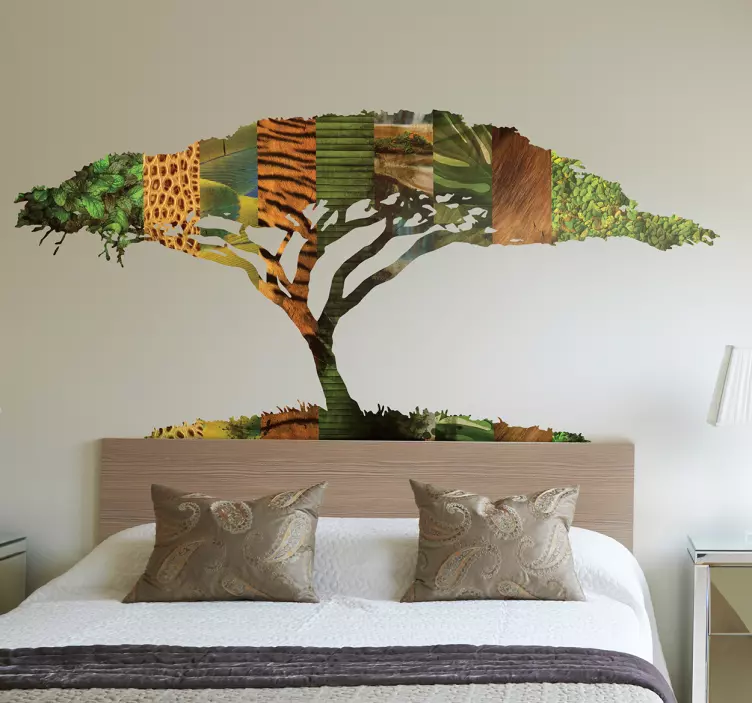 Wall sticker jungle animal tree - TenStickers