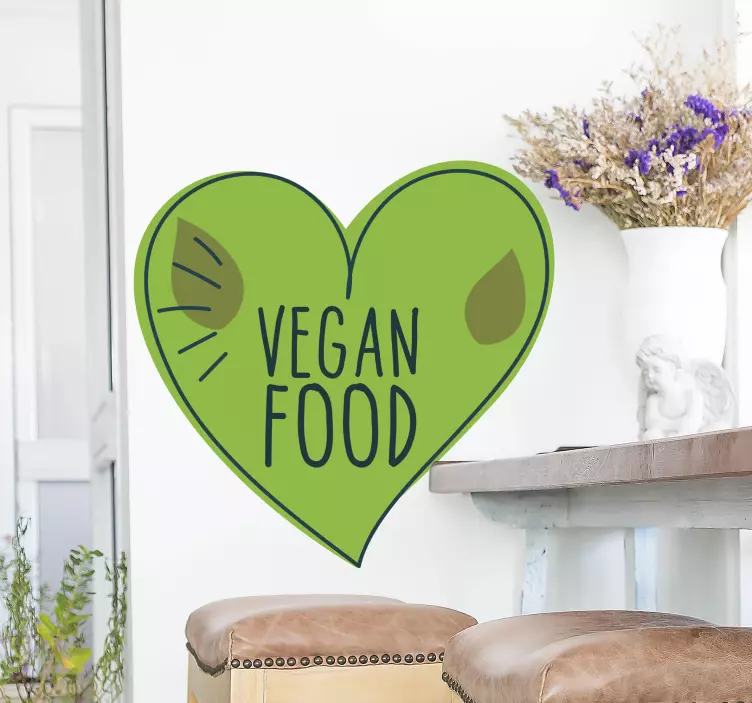 Wallsticker dyr hjerteformet vegansk - TenStickers