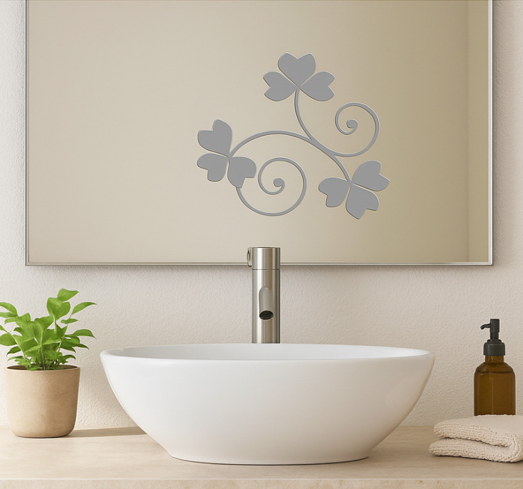Wallsticker dyr kløver blomstervirvar - TenStickers
