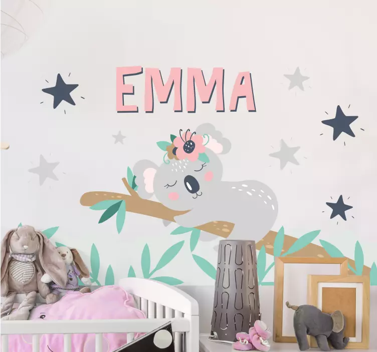 Wallsticker dyr koala drømmer - TenStickers