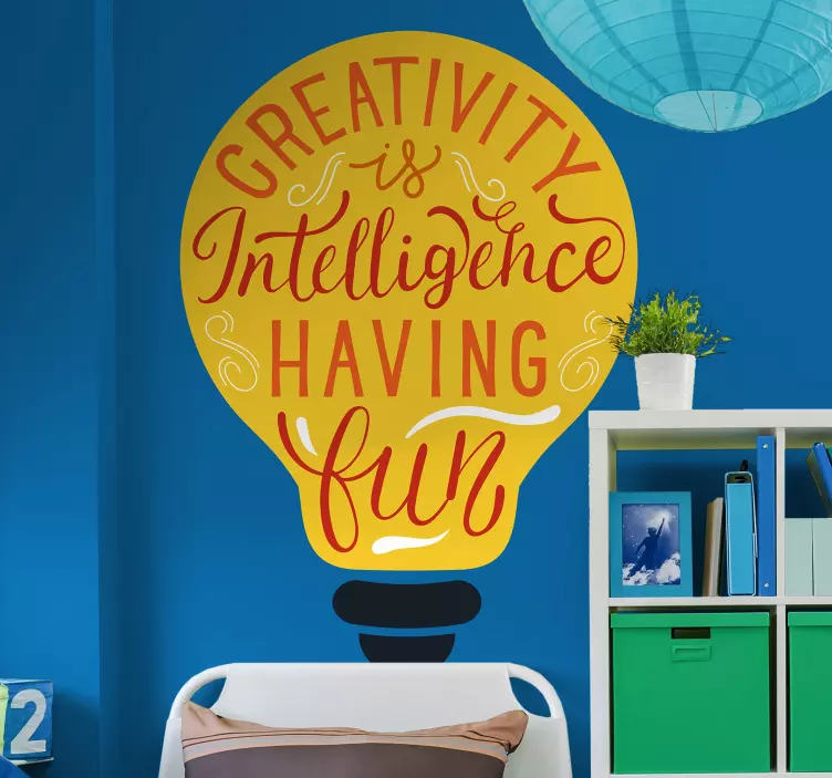 Wallsticker dyr kreativitet er intelligens der leger - TenStickers